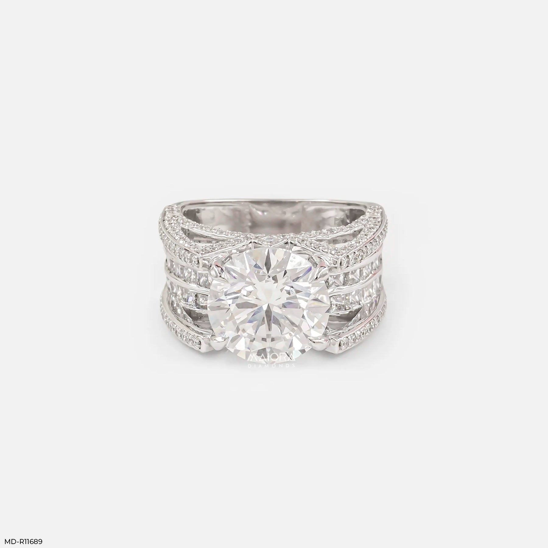 Velora Solitire Diamond Band Rings 9K Rose Gold