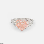 Trinity Heart Solitaire Diamond Ring