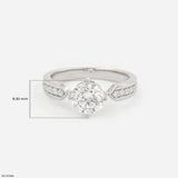 V-Sling Round Solitaire Diamond Ring 9K Rose Gold