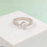 V-Sling Round Solitaire Diamond Ring 9K Rose Gold