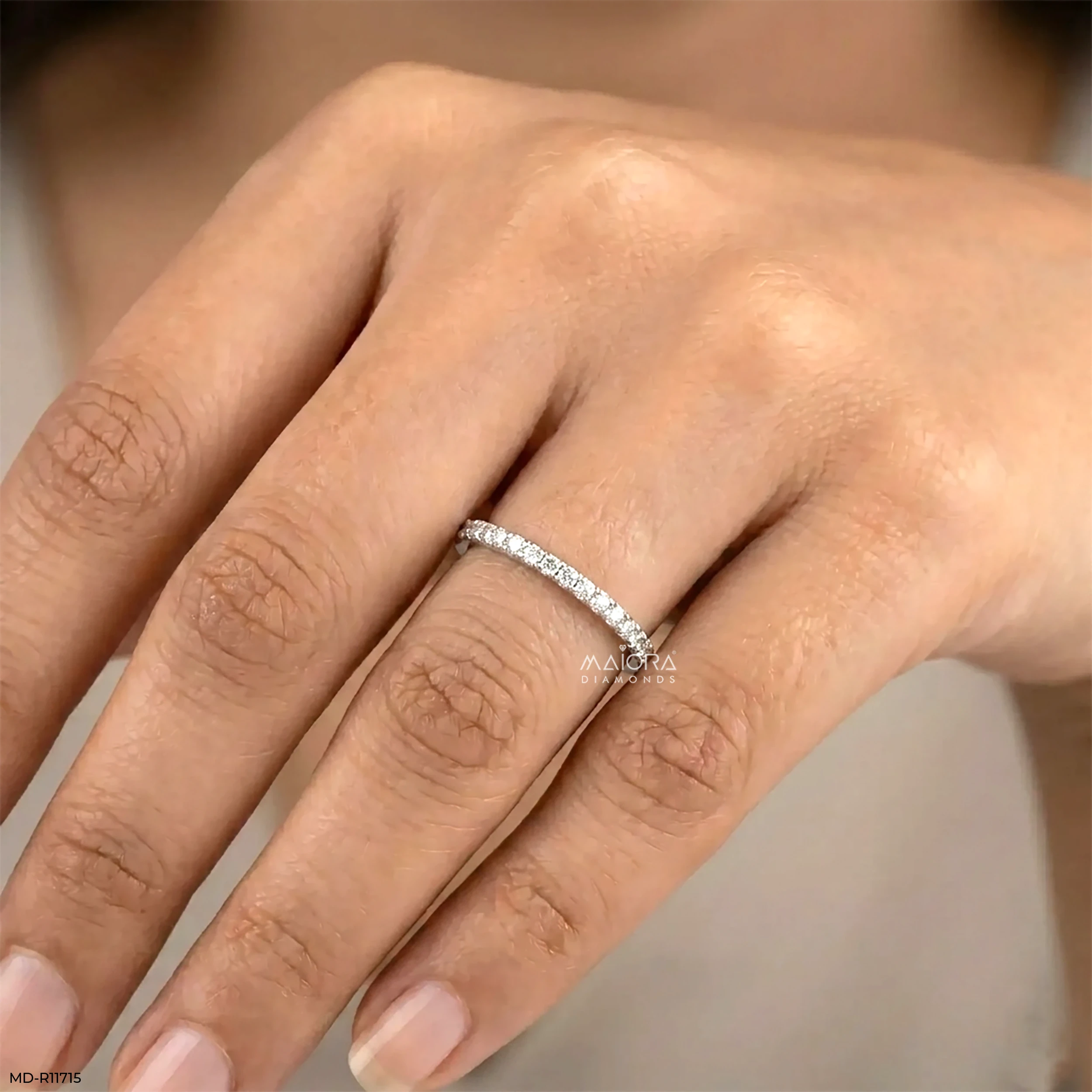 Evara Teardrop Solitaire Diamond Ring 9K White Gold