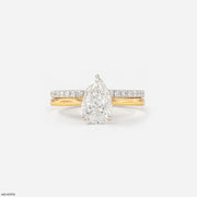 Evara Teardrop Solitaire Diamond Ring