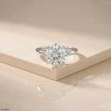 3 Carat Round Solitaire Lab Diamond Ring 14K White Gold