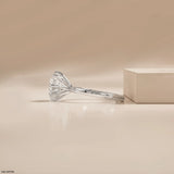 3 Carat Round Solitaire Lab Diamond Ring 14K White Gold