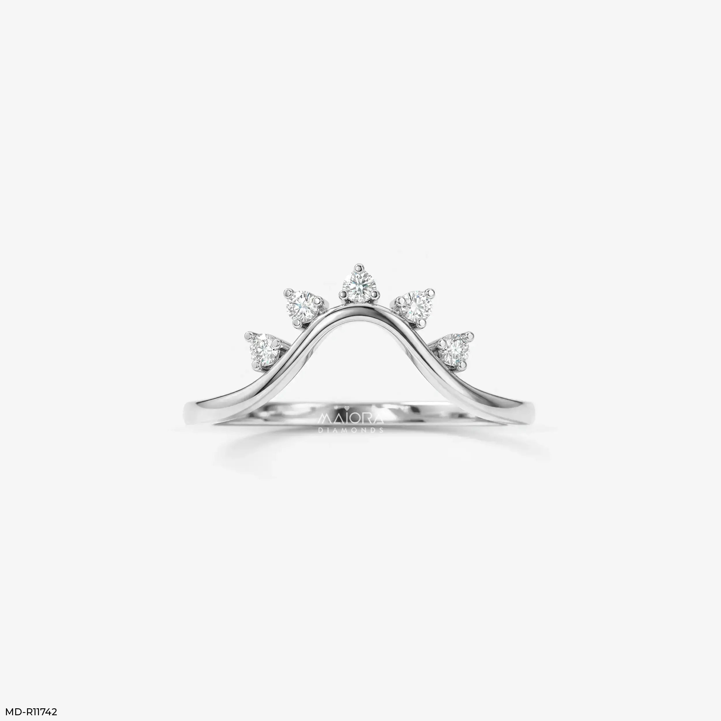 Tiara Radiance Arc Vanki Diamond Ring