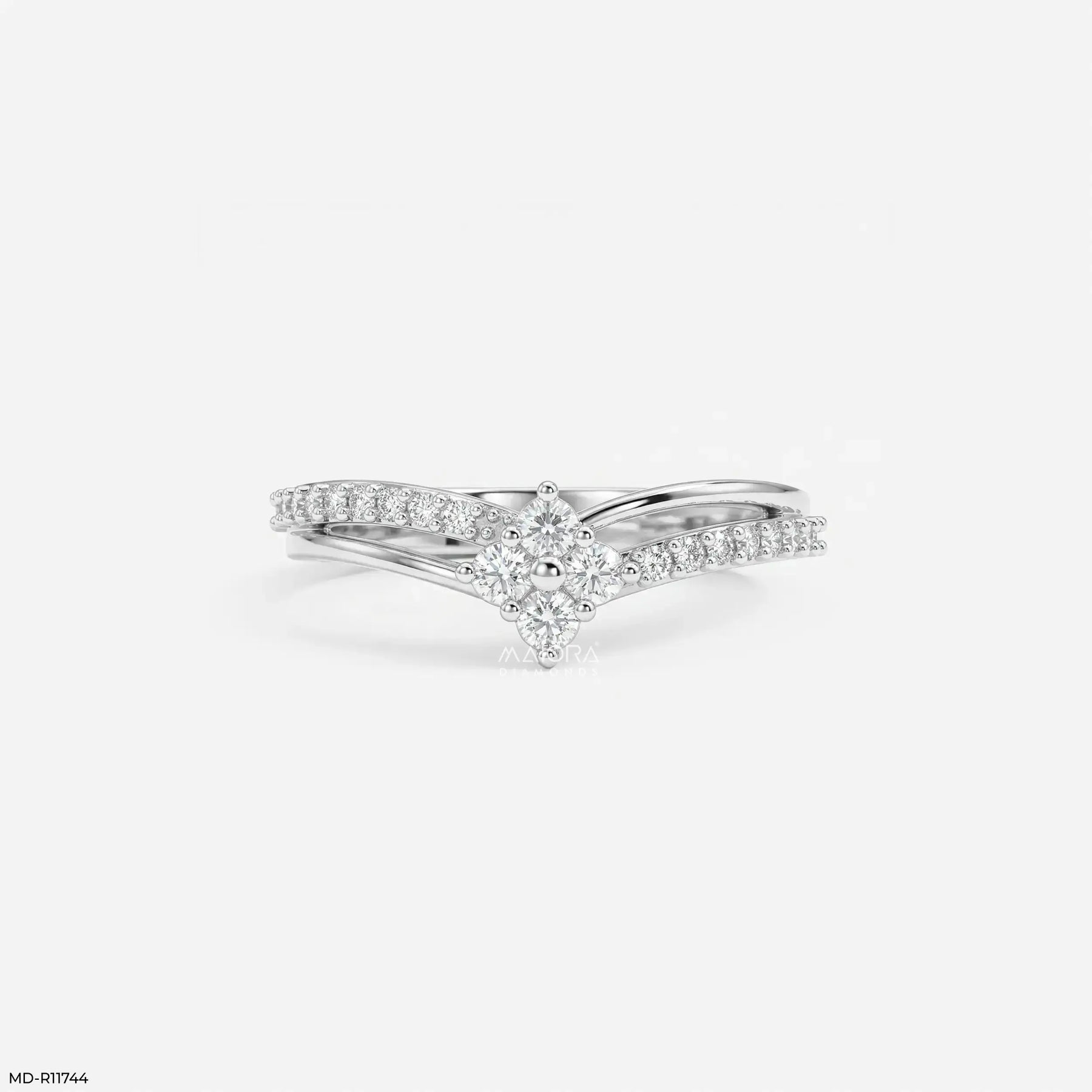 Solaris Link Vanki Diamond Ring 9K Rose Gold