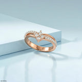 Solaris Link Vanki Diamond Ring 9K Rose Gold