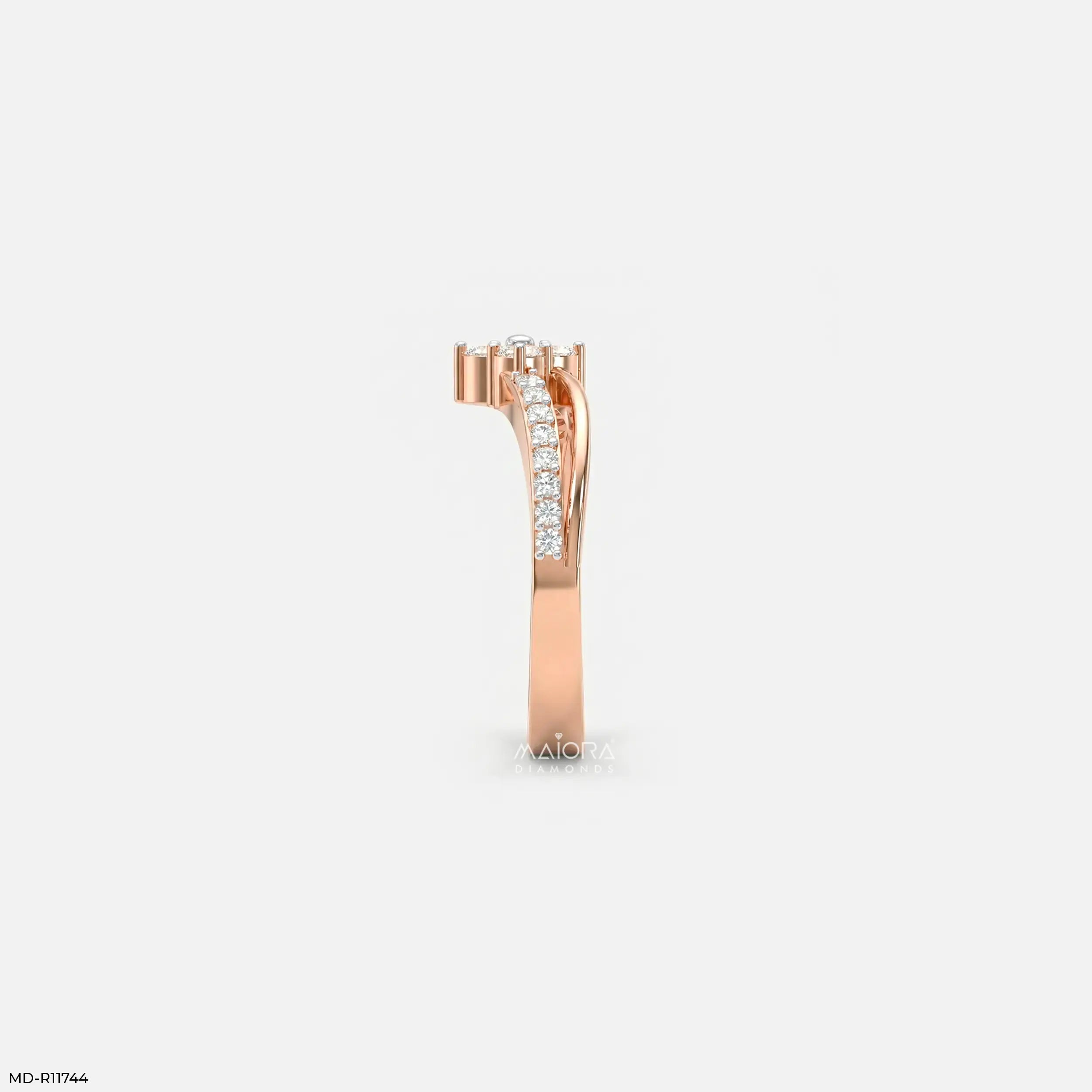 Solaris Link Vanki Diamond Ring 9K Yellow Gold