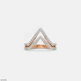 Twin Sparkle Peaks Vanki Diamond Ring Platinum 950