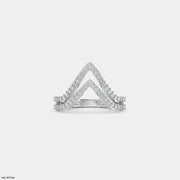 Twin Sparkle Peaks Vanki Diamond Ring Platinum 950