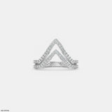 Twin Sparkle Peaks Vanki Diamond Ring Platinum 950