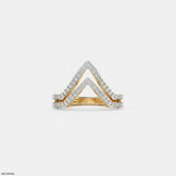 Twin Sparkle Peaks Vanki Diamond Ring Platinum 950