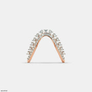 Dazzling Celestial Arc Vanki Diamond Ring 14K Rose Gold