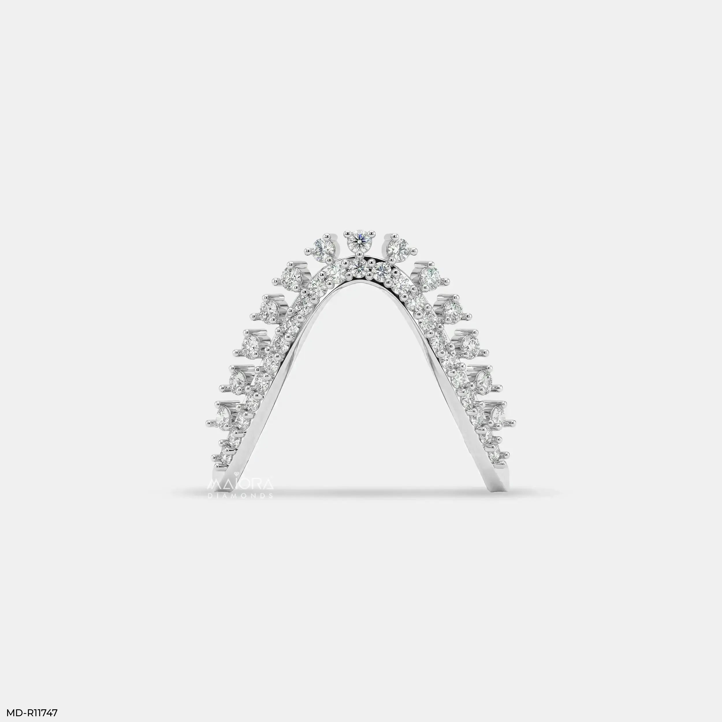 Dazzling Celestial Arc Vanki Diamond Ring 9K Yellow Gold