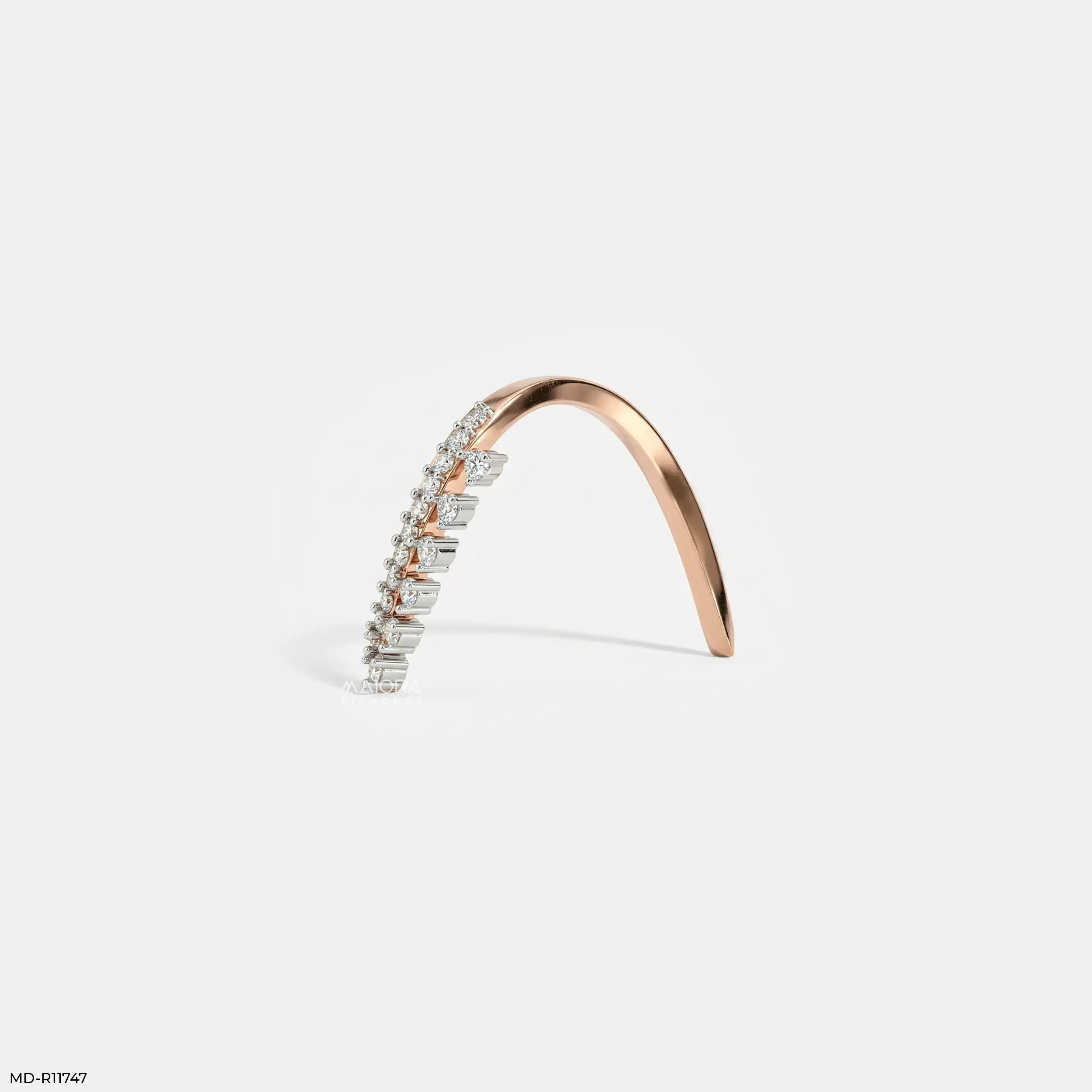 Dazzling Celestial Arc Vanki Diamond Ring 9K Yellow Gold