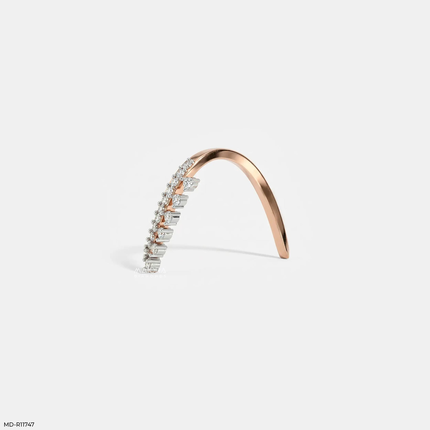 Dazzling Celestial Arc Vanki Diamond Ring 9K White Gold