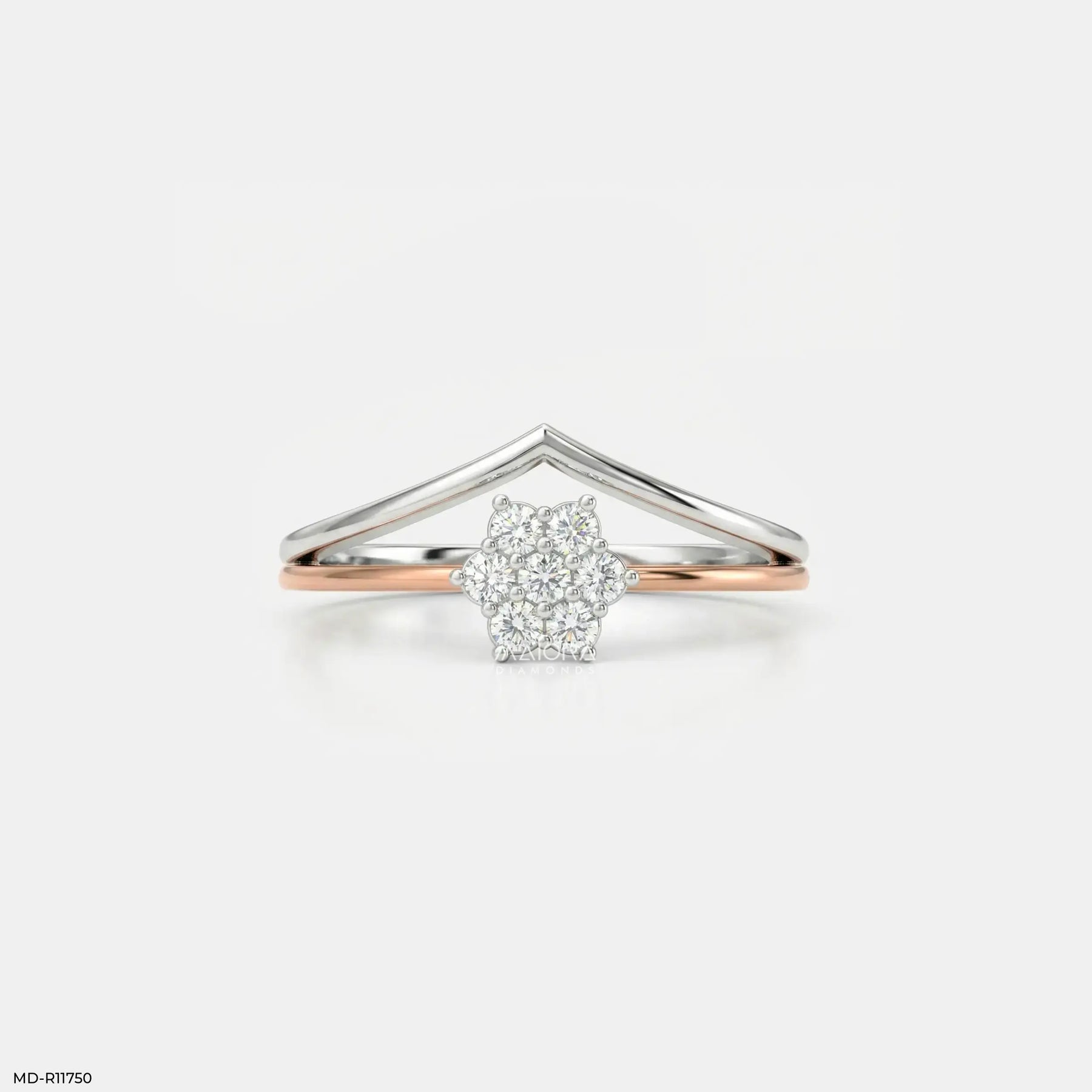 Arrow Cluster Vanki Diamond Ring Platinum 950