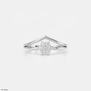 Arrow Cluster Vanki Diamond Ring 18K White Gold