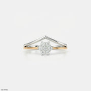 Arrow Cluster Vanki Diamond Ring 9K Yellow Gold