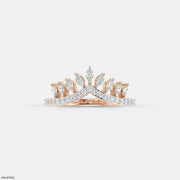 Marquise Crown Vanki Diamond Ring 18K Rose Gold
