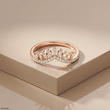 Marquise Crown Diamond Ring 9K Yellow Gold