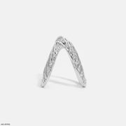 Crossover Cells Pave Vanki Diamond Ring 9K White Gold