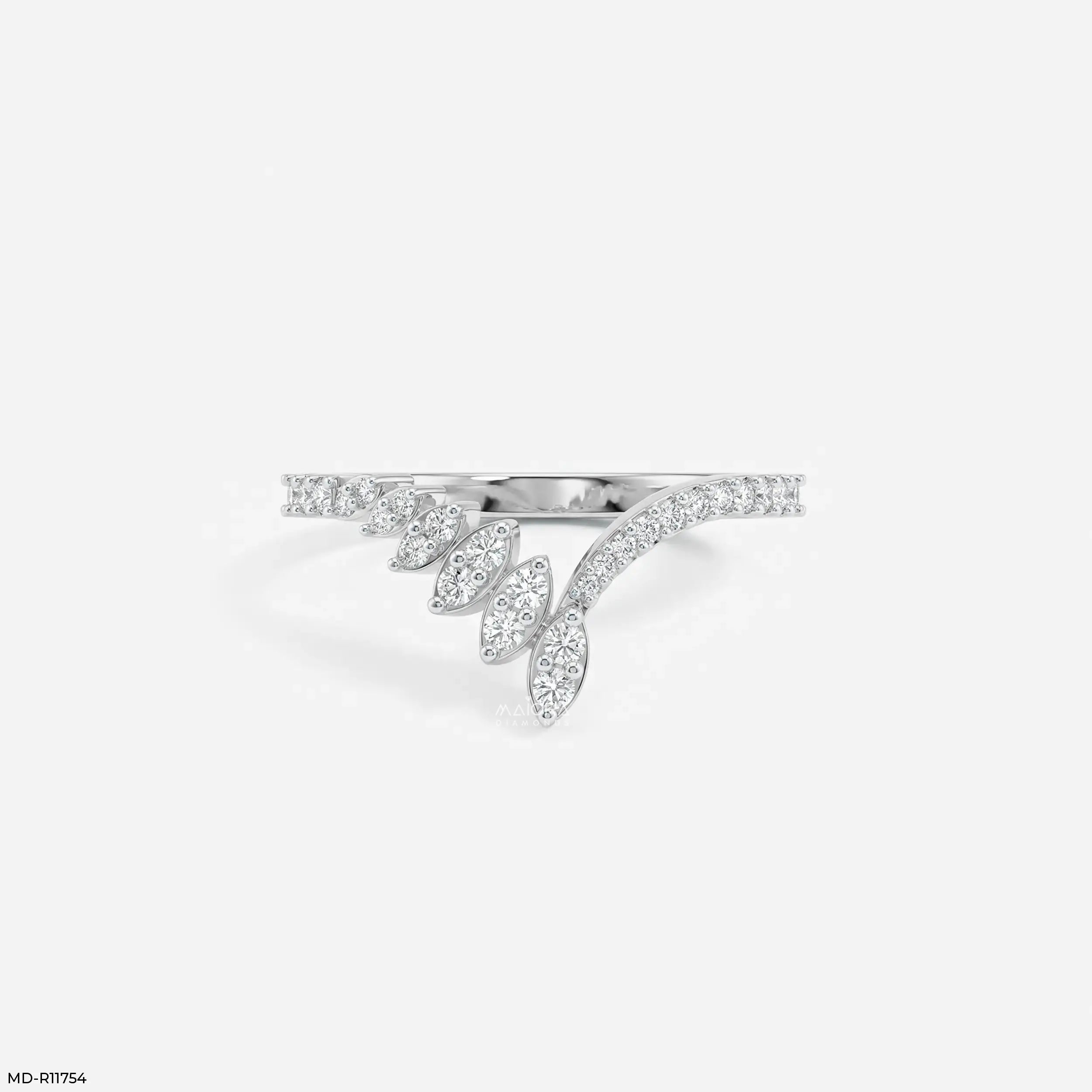 Glacier Fusion Fern Vanki Diamond Ring 9K Yellow Gold