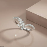 Glacier Fusion Fern Vanki Diamond Ring Platinum 950