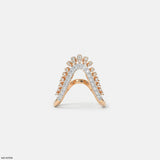 Dual Tone Phoenix Diamond Ring 9K Yellow Gold