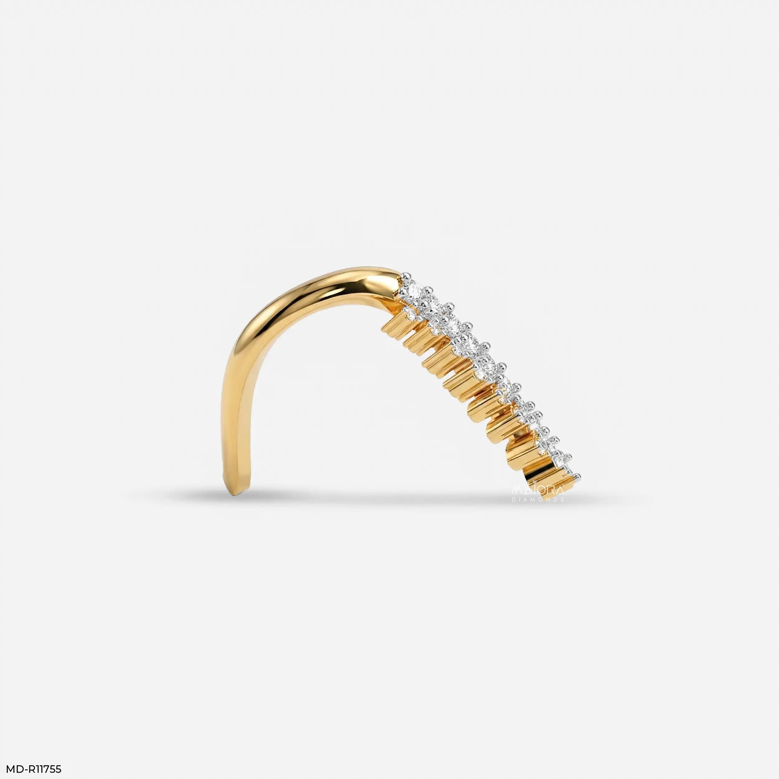 Dual Tone Phoenix Vanki Diamond Ring 9K Yellow Gold