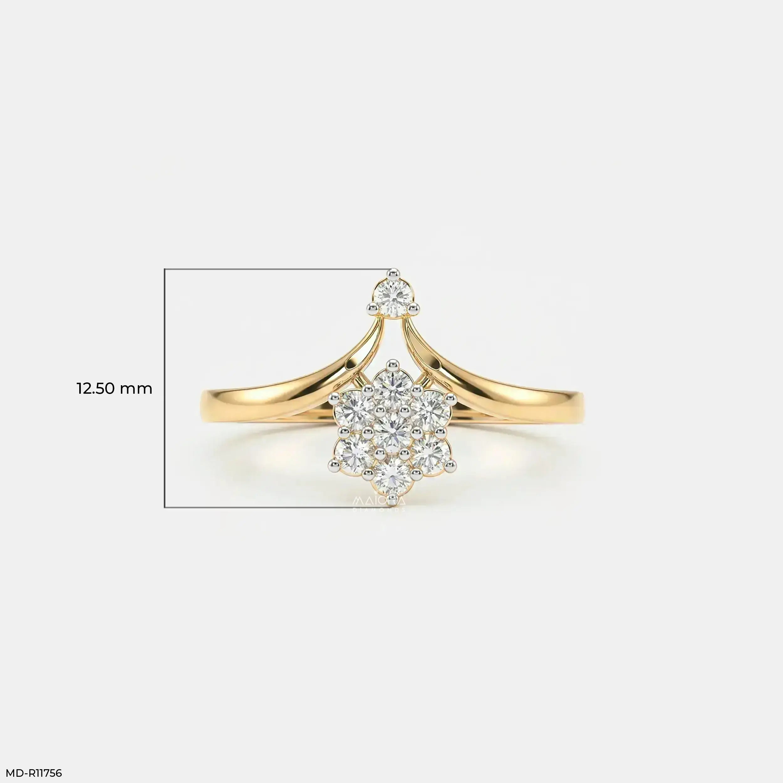 Shining V Flora Vanki Diamond Ring