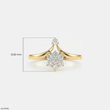 Shining V Flora Diamond Ring 9K Rose Gold