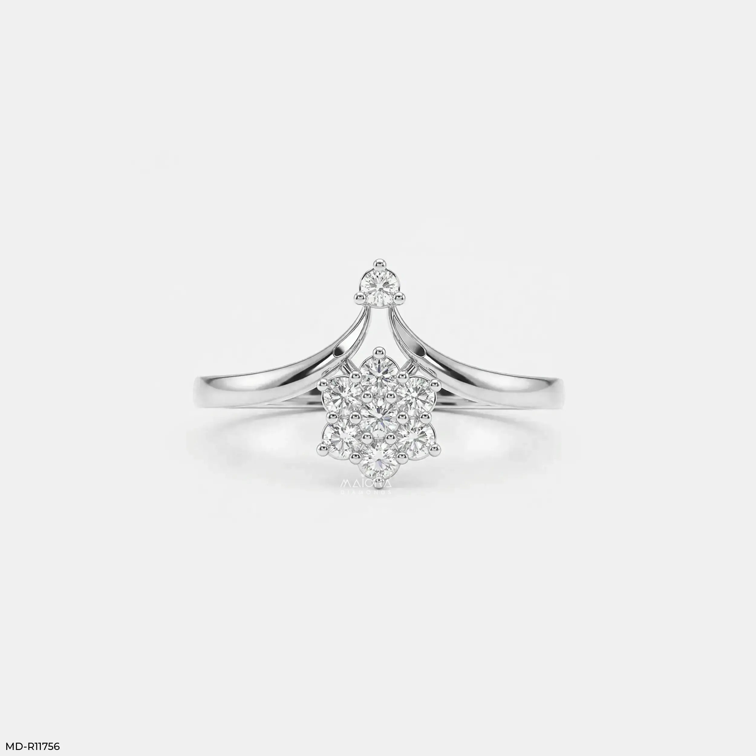 Shining V Flora Vanki Diamond Ring