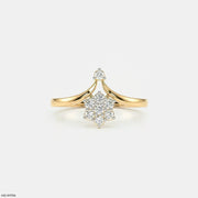Shining V Flora Vanki Diamond Ring 9K Yellow Gold