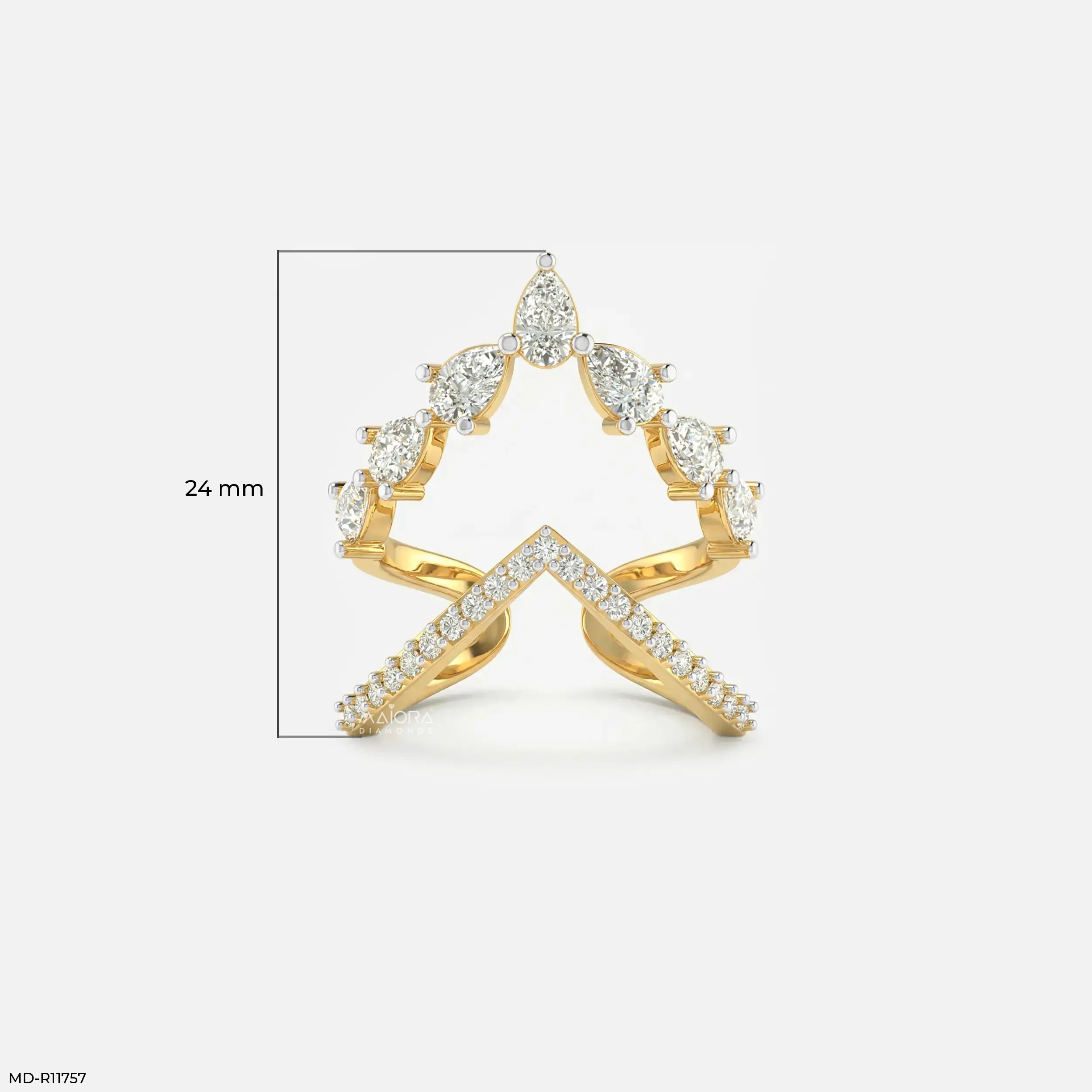 Divergent Liner Vanki Diamond Ring