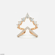 Divergent Liner Vanki Diamond Ring 14K Rose Gold