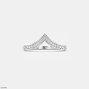 Shiney Inverted Vanki Diamond Ring Platinum 950
