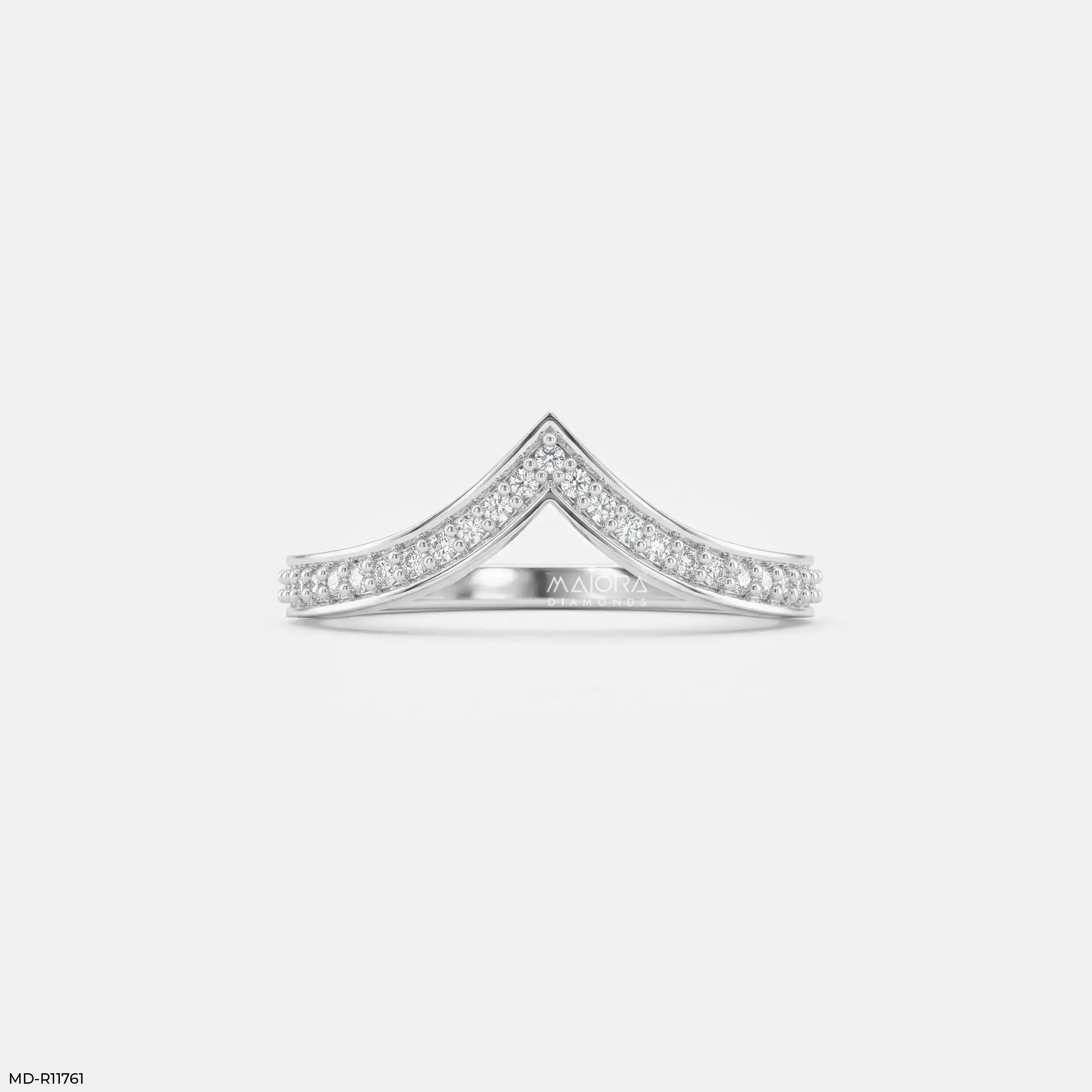 Shiney Inverted Vanki Diamond Ring