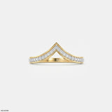 Shiney Inverted Diamond Ring  9K White Gold