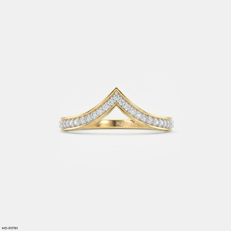 Inverted Diamond Shape Shiney Inverted Diamond Ring 18K Rose Gold – Maiora Diamonds