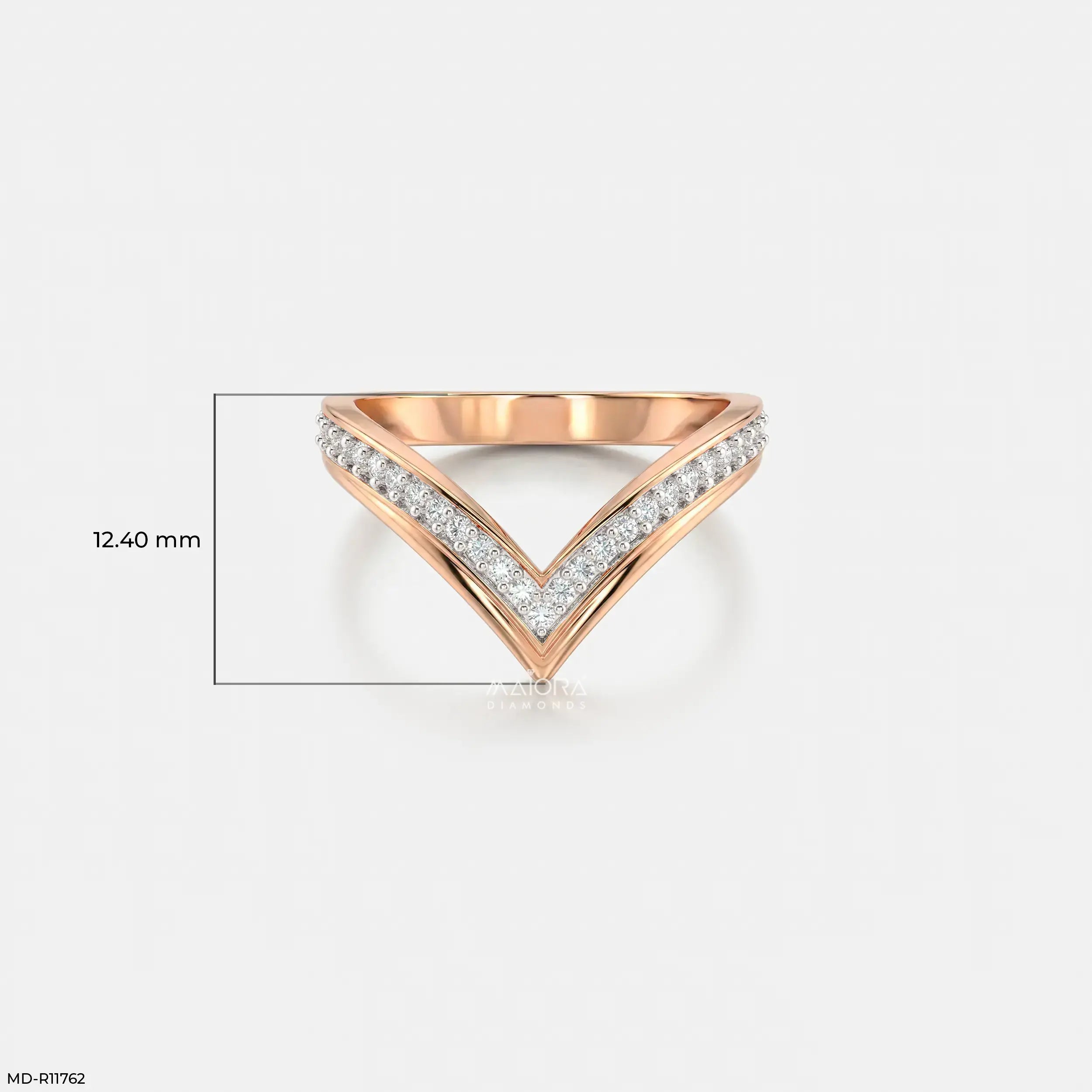 Willow V Glow Vanki Diamond Ring 9K Yellow Gold