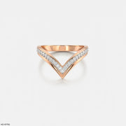 Willow V Glow Vanki Diamond Ring 9K Rose Gold