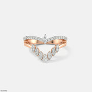 Lunar Modular Arc Vanki Diamond Ring 18K Rose Gold
