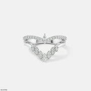Lunar Modular Arc Vanki Diamond Ring 14K White Gold