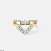 Lunar Modular Arc Vanki Diamond Ring 9K Yellow Gold