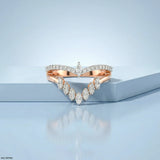 Lunar Modular Arc Vanki Diamond Ring 9K Rose Gold