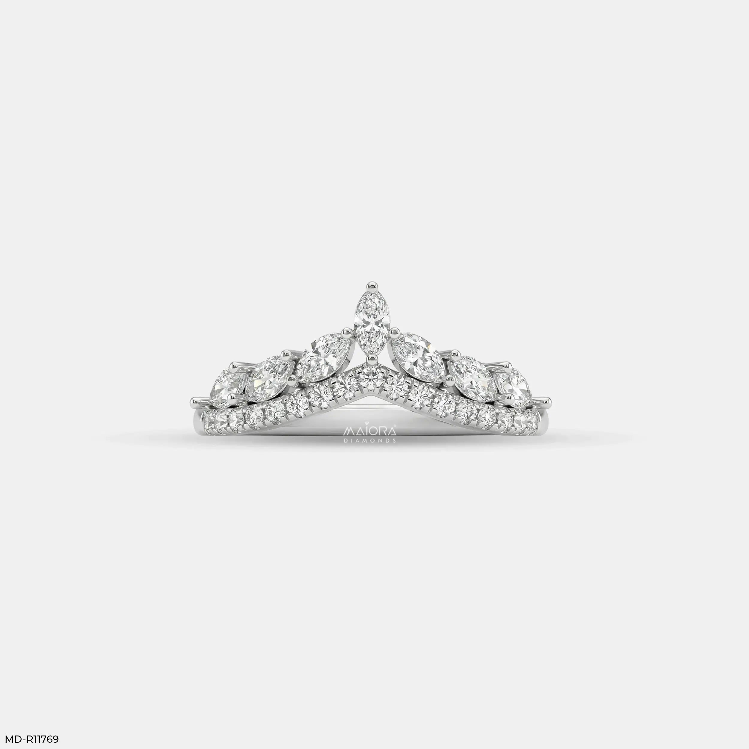 Grace Tiara Vanki Diamond Ring 9K Yellow Gold