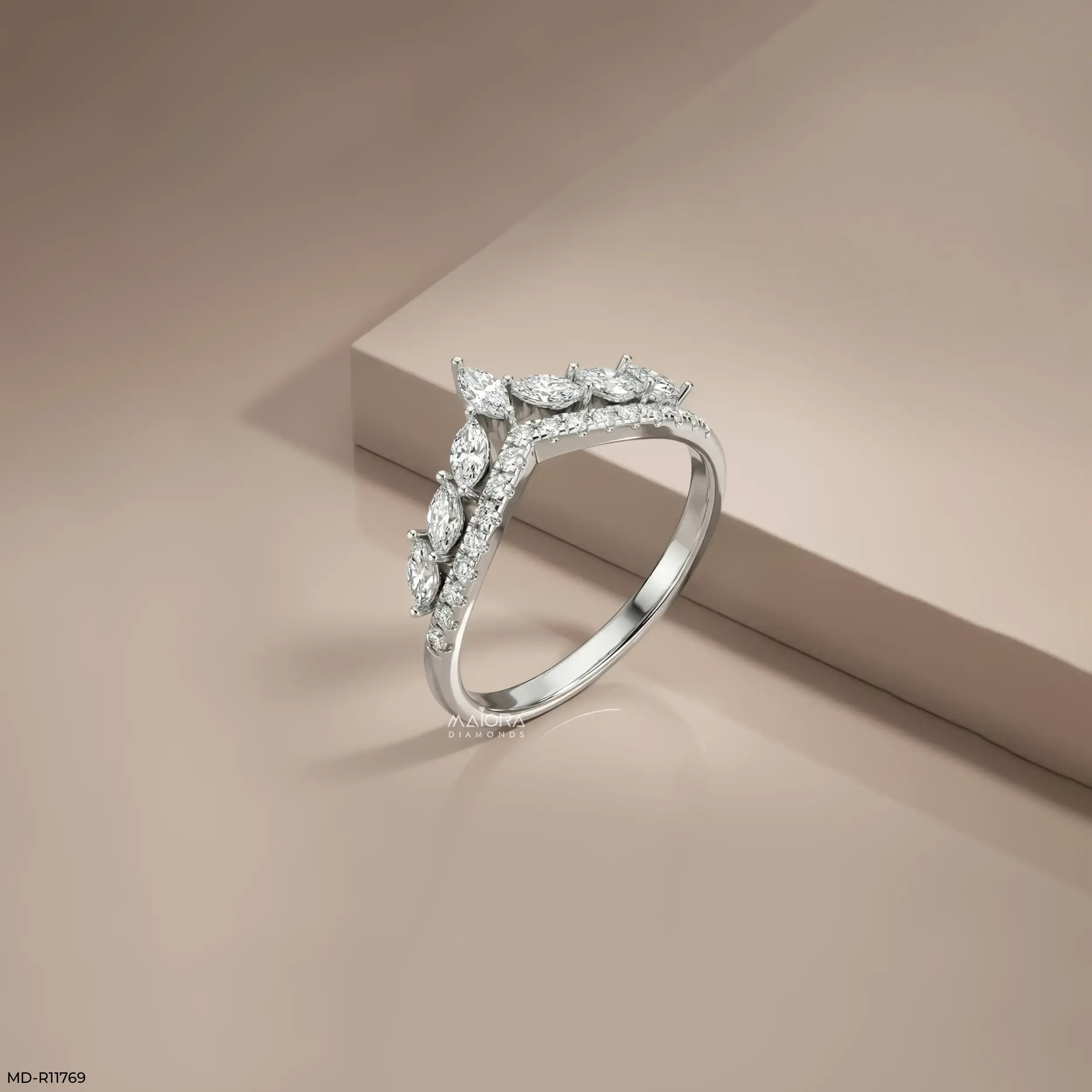 Grace Tiara Vanki Diamond Ring 9K Yellow Gold