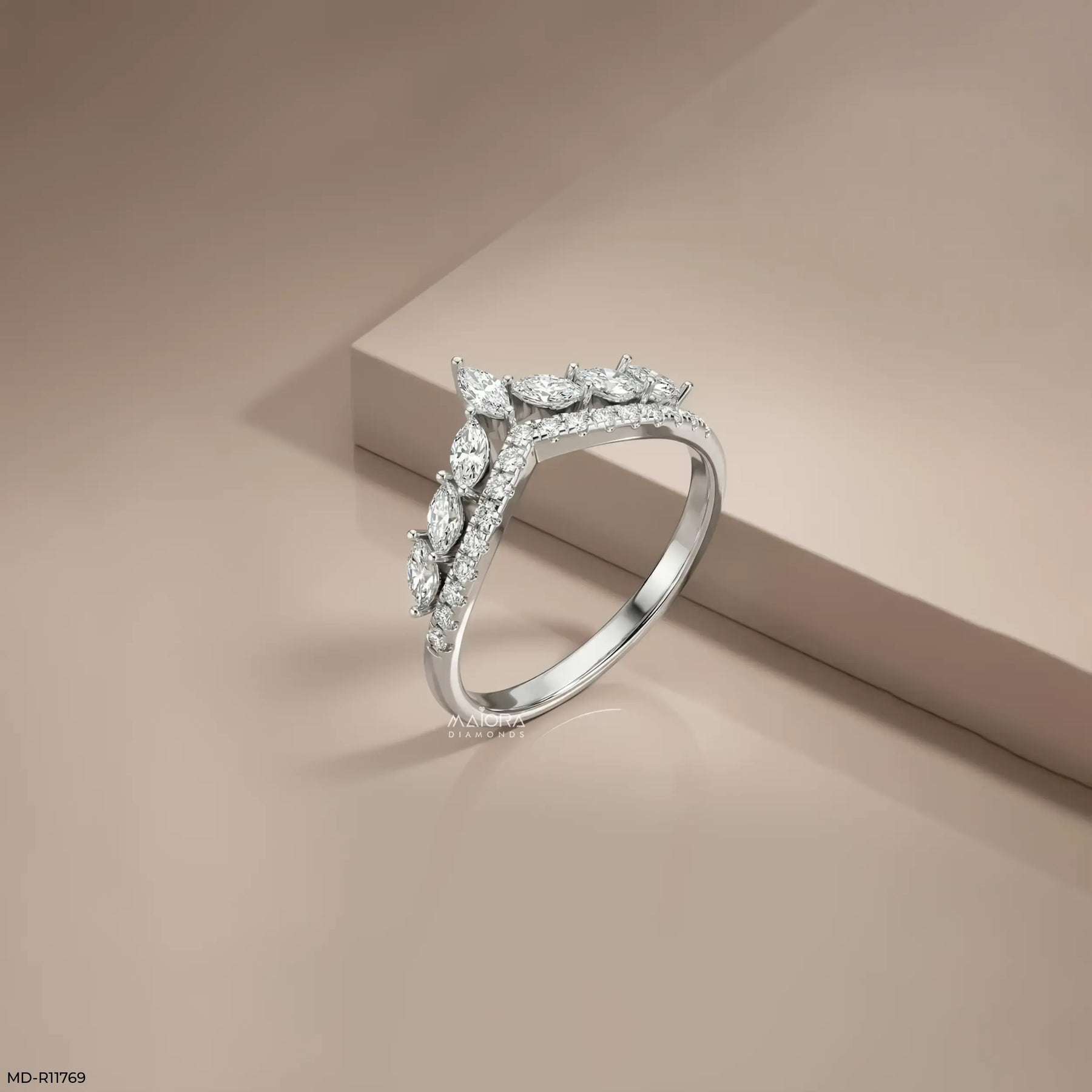 Grace Tiara Diamond Ring  9K White Gold