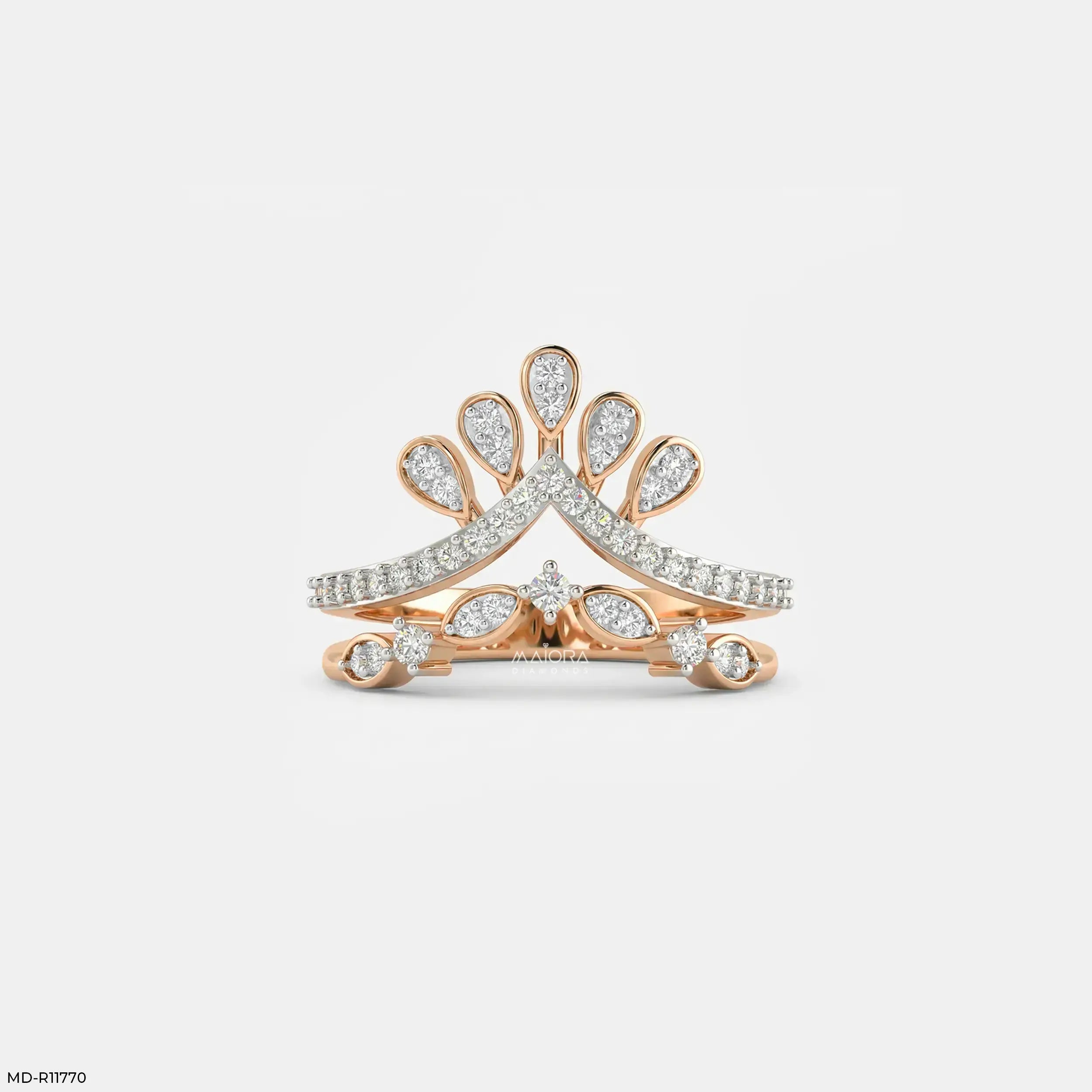 Velora Shine Curve Vanki Diamond Ring 9K Yellow Gold